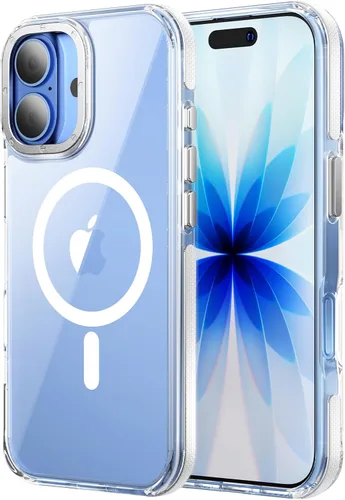 Miniatura 22 de Funda magnética diseñada para iPhone 11 Pro Max, [probada en caídas de grado militar] [compatible con MagSafe] Funda protectora delgada translúcida