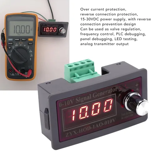 Miniatura 9 de Simulador analógico de voltaje 0-10V, generador ajustable ABS módulo de vivienda Medidor de control de frecuencia para pruebas de dispositivos PLC