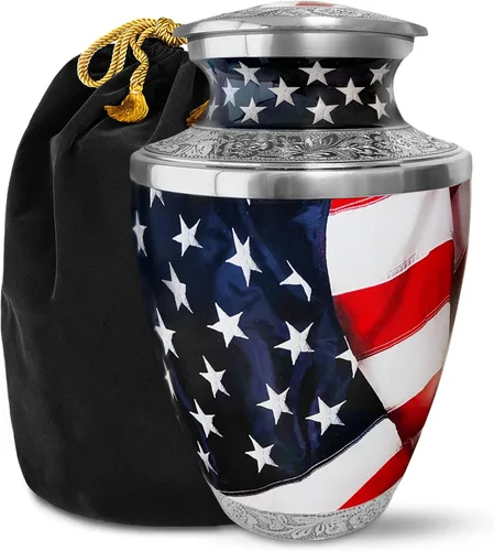 Miniatura 8 de Urna de águila americana para cenizas hombre adulto – Urnas de cremación patrióticas grandes para cenizas humanas, hombres y mujeres adultos – Urna