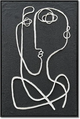 NANKAI Arte pintado a mano Textura en blanco y negro Pintura al óleo Arte minimalista moderno Decoración de pared abstracta Pintura Pasillo sala de