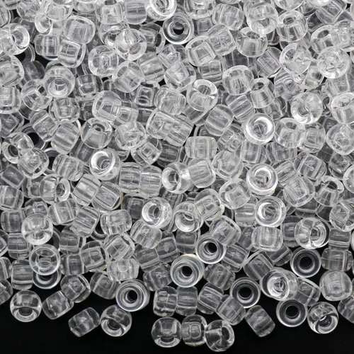 Miniatura 6 de 1000Pcs Cuentas de Pony 9mm Verde Plástico Barril Cuentas de Pony para Collar, Cuentas de Pelo para Trenzas, Cadena de Llavero, Fabricación