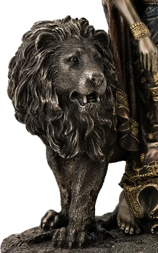 Miniatura 7 de Top Collection Durga - Estatua hindú femenina con león, escultura de diosa divina de la madre del universo, figura coleccionable de la nueva era