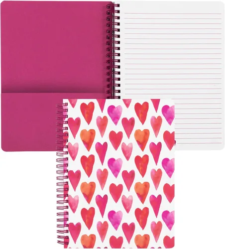 Miniatura 29 de Steel Mill & Co - Cuaderno de espiral mini lindo, 8.25" x 6.25", diario con tapa dura y 160 páginas forradas, diseño floral naranja Anaranjado floral