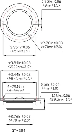 Miniatura 2 de Goldwood Sound - Altavoz de cúpula de titanio de 120 vatios, 8 ohmios, color negro (GT-324)