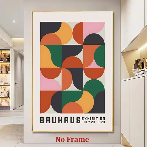 Miniatura 2 de Haruhiart Bauhaus - Póster de la exposición 1923, colorido arte de pared moderno de mediados de siglo, arte geométrico, imagen colorida moderna