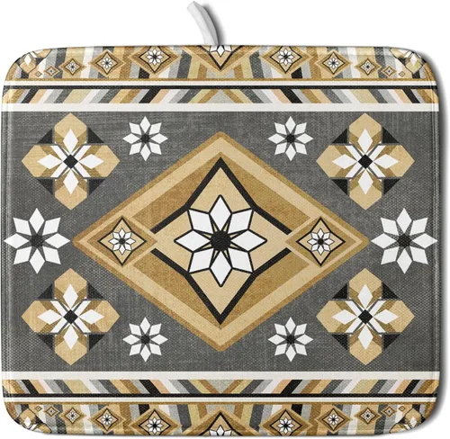 Miniatura 92 de Tapete de Secado de Platos de Florero de Girasoles Otoñales para Encimera de Cocina, Tapete de Secado de Hojas de Arce y Calabaza Otoñal de 16 x 18