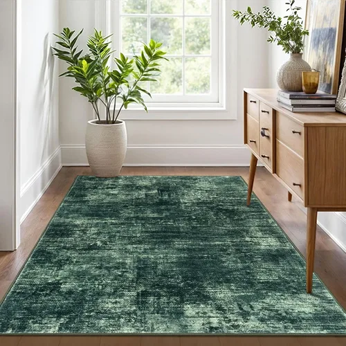 Miniatura 1255 de IOHOUZE Alfombra abstracta lavable de 3 x 12 pies para pasillos, antideslizante para cocina, camino de entrada de lana sintética para interiores