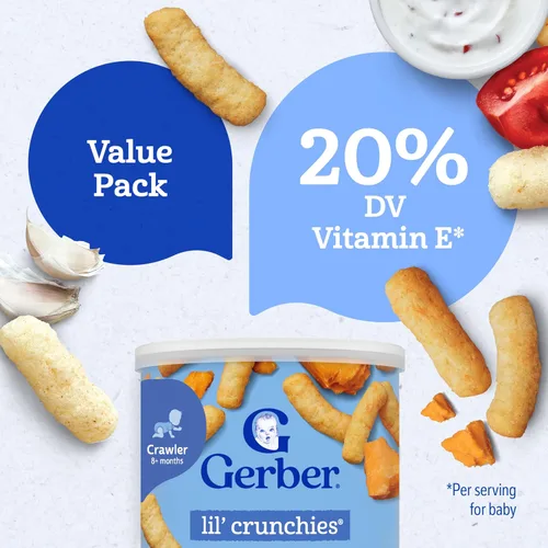Miniatura 6 de Gerber Graduates Little Crunchies Aperitivos de maíz de grano entero, paquete variado, 1,48 onzas (Paquetes de 6)