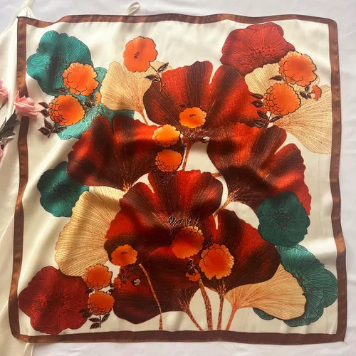 Miniatura 262 de FONYVE - Pañuelo de satén sedoso de tamaño mediano para mujer, cuadrado, 27.5 x 27.5 pulgadas