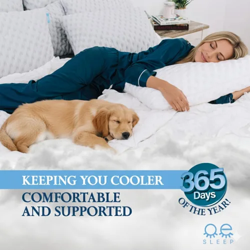 Miniatura 7 de Almohada de cama para personas que duermen de lado y de espalda, almohada refrescante curvada para aliviar el dolor de cuello y hombros, almohada
