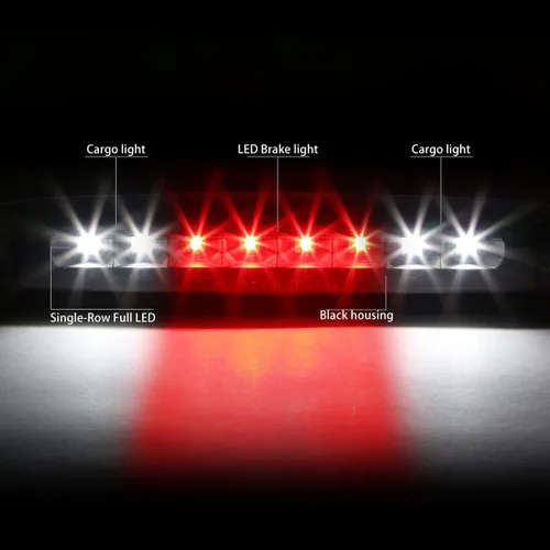 Miniatura 2 de DNA MOTORING 3BL-DKT07-LED-BK - Tercera luz de freno LED de montaje alto con carcasa negra [compatible con Dodge Dakota 97-07]
