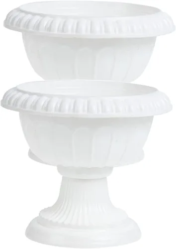 MERRYHAPY Maceta romana vintage, estilo europeo, maceta decorativa para puerta delantera y decoración de boda, contenedor de plástico duradero para