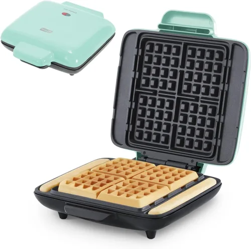 DASH Miniwaflera sin goteo: Plancha para hacer wafles de 1200 W + máquina waflera para hacer wafles, papas hash brown, o cualquier desayuno,