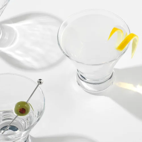 Miniatura 6 de JoyJolt Afina - Juego de 4 vasos de Martini sin tallo, vasos de licor de 8.5 onzas para cóctel y margarita, tazas de vidrio de bar, tazas de postre