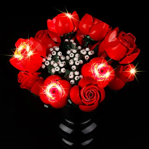 Miniatura 12 de Kyglaring Kit de luces LED compatible con Lego Set 10313, accesorios de iluminación compatibles con iconos de ramo de flores silvestres, solo luces