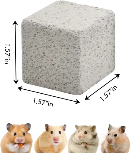 Miniatura 2 de PINVNBY 20 bloques de lava para conejos, bloque de lava de chinchillas, hámster, piedra mineral, animales pequeños, piedras cuadradas de calcio