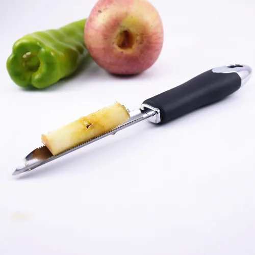 Miniatura 5 de Juego de descorazonadores de frutas y verduras, 3 piezas, pepino, jalapeño, chile, pimiento, herramientas profesionales de cocina, para quitar