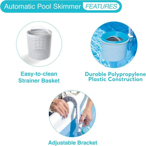 Miniatura 4 de Intex Deluxe Limpiador automático de superficie para piscina montado en pared - 800 GPH+