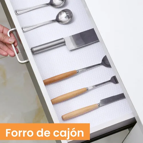 Miniatura 3 de FLPMIX Revestimiento de estantes blanco – Revestimientos impermeables para gabinetes de despensa – Papel lavable no adhesivo para cajones de cocinas