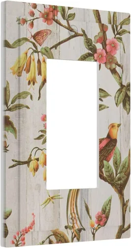 Miniatura 94 de Cubierta de Interruptor de Luz de 1 Gang con Escena de Flores de Grecia Mediterránea, Dispositivo Individual Basculante/GFCI, Placa Decorativa