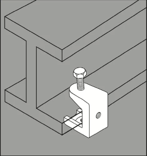Miniatura 3 de Generic Abrazadera de haz de hierro maleable de 3/8", apertura de mandíbula de 7/8", tamaño de rosca de 3/8