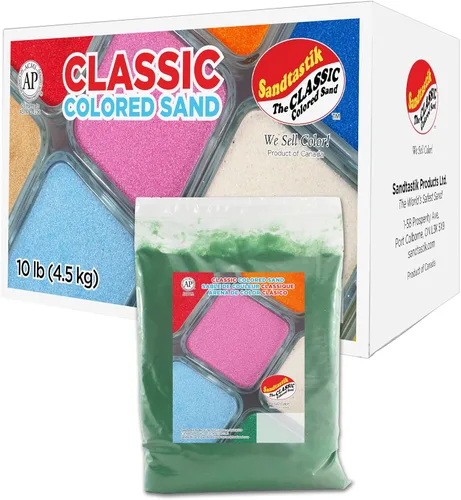 Miniatura 46 de Sandtastik Arena blanca de color clásico: caja a granel de 10 libras de arena de grano fino vibrante para artes y manualidades, botellas de arena