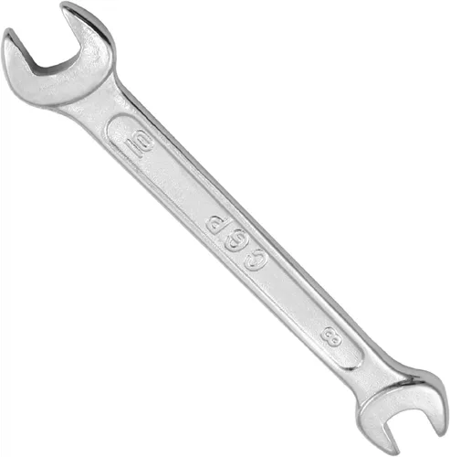 Utoolmart Llave de extremo abierto doble de 0.315 in x 0.394 in, llave métrica de 4.843 in de longitud, llave de pie de gallo, acero al carbono 45#,