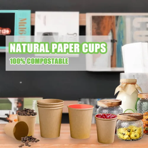 Miniatura 7 de Lamosi Tazas de papel desechables de 5 oz - 300 unidades, tazas de papel kraft para baño y enjuague bucal, tazas de café expreso de 5 onzas