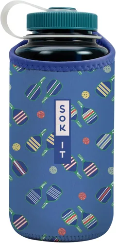 Miniatura 56 de Sok It BotlSok Funda para botella de agua con cubierta de neopreno aislante (Floral abstracto, se ajusta a CamelBak o Nalgene de 12 onzas)