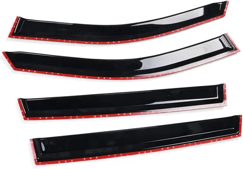 Miniatura 5 de IKON MOTORSPORTS, Visera adhesiva para ventana compatible con Toyota RAV4 2019-2025, humo oscuro acrílico, 4 unidades, protección contra la lluvia