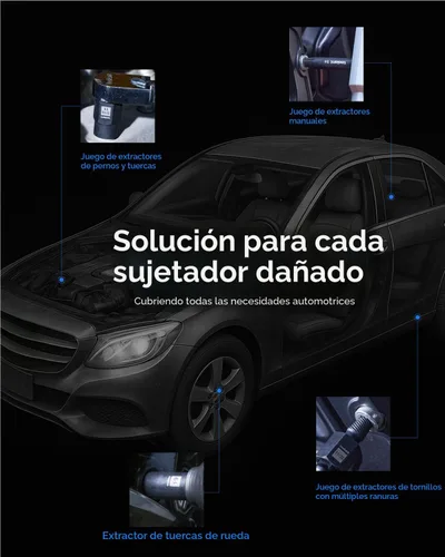 Miniatura 3 de toolant Kit extractor de pernos de impacto de 46 piezas, kit de herramientas de llave para quitar pernos y tuercas, extractor de pernos despojados