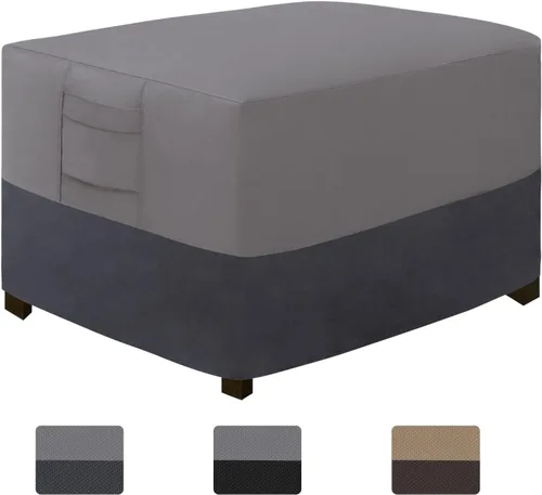 Miniatura 15 de Easy-Going Funda otomana para exteriores, funda impermeable para otomana de patio, funda resistente para muebles de exterior con asas acolchadas
