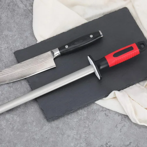 Miniatura 4 de DMD Afilador de varillas de cerámica de diamante de 12 pulgadas para cocina, hogar y jefe, afilador de cerámica. Buen accesorio de cocina