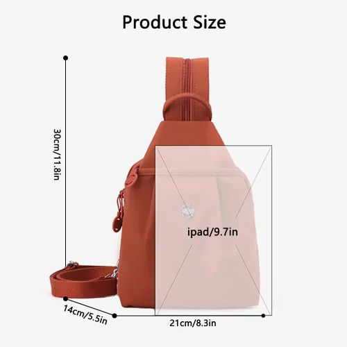 Miniatura 8 de Bolsa impermeable de 2 vías, bolsa de hombro convertible Oxford de gran capacidad, bolsa cruzada para mujer, mochila de viaje, Negro -, Mediana