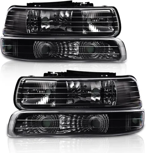 Miniatura 15 de G-PLUS - Juego de faros delanteros compatible con Chevy Silverado 1500 2500 & HD 3500 1999-2002/Compatible con Chevy Suburban/Tahoe 2000-2006, faros