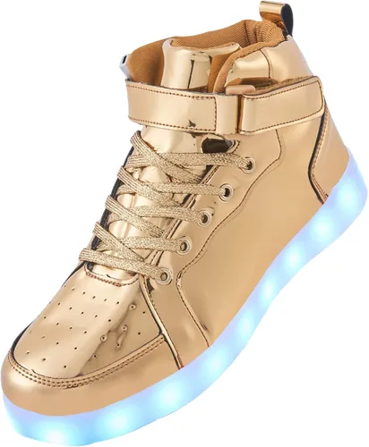 YIQIZQ Zapatos deportivos con luz LED para mujeres y hombres, zapatos de baile hip-hop para Halloween, fiesta de Navidad con carga USB