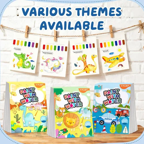 Miniatura 4 de YPLUS Libros de pintura con agua para niños pequeños, juguetes de arte y manualidades de pintura de acuarela, regalo para niños de 1 a 3, 2 a 4, 4 a