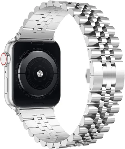 Miniatura 15 de Wolait Compatible con Apple Watch Ultra 3/Ultra 2 Band 49mm 46mm 45mm 44mm 42mm, Correa pesada de acero inoxidable iWatch con cierre plegable
