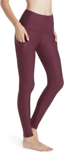 TSLA - Pantalones de yoga con control de abdomen para mujer, leggings con cintura alta y prácticos bolsillos para correr, entrenamientos y practicar