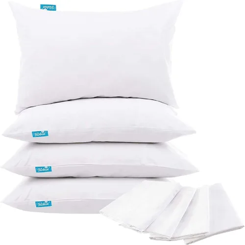 Paquete de 4 fundas de almohada impermeables para niños pequeños, con cremallera, para almohadas de 13 x 18 pulgadas y 14 x 19 pulgadas, fundas de