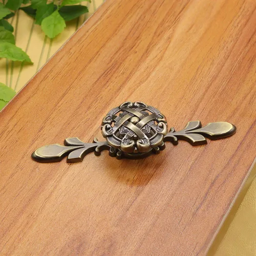 Miniatura 2 de Tiradores de cajones antiguos de forma redonda para armario, cajón, puerta, cocina, paquete de 10 unidades (latón antiguo, 4.646 in)