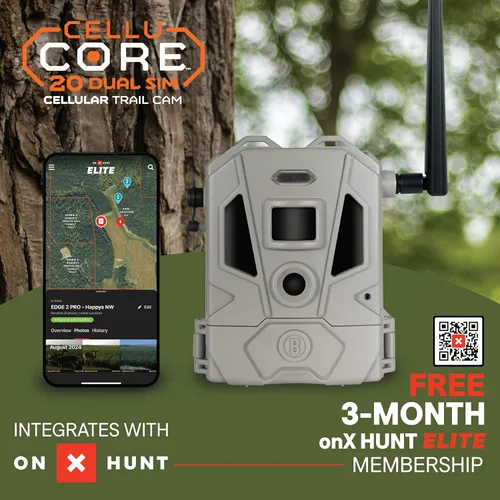 Miniatura 2 de Bushnell CelluCORE 20 Dual SIM - Cámara de rastreo celular de 20 MP y video HD de 1080p, visión nocturna infrarroja sin brillo, conectividad
