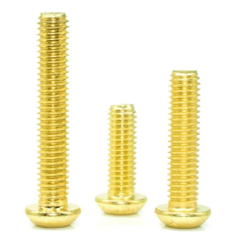 Miniatura 4 de 50pcs M3 12.9 Tornillos Allen Tornillo hexagonal Cabeza de botón Tornillos Tornillos hexagonales Oro (0.315 in)