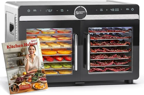 Miniatura 8 de Magic Mill Pro - Máquina deshidratadora de alimentos 10 bandejas de acero inoxidable Secador para charqui, bocadillos para perros, hierbas
