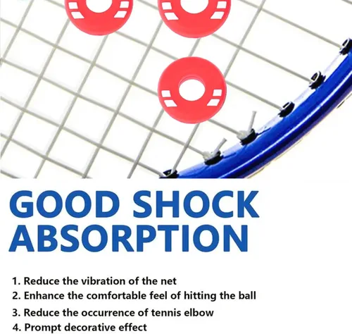 Miniatura 3 de 12 PCS Rubber Tire Shape Vibration Dampener，Tennis Racket Shock Absorber，Tennis Racket Vibration Dampeners，Antivibrador Raqueta De Tenis，Racquet