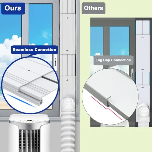 Miniatura 3 de Kit de ventilación de puerta de aire acondicionado portátil, kit de sellado de ventilación de ventana de CA adecuado para manguera de escape de CA