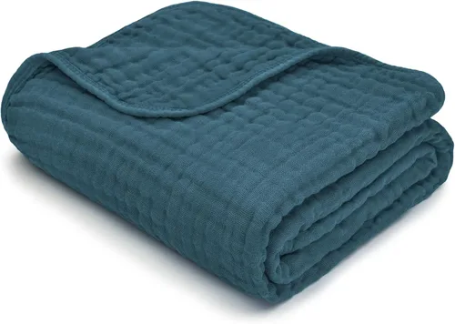 Miniatura 25 de Comfy Cubs - Manta de muselina para bebés, recién nacidos y niños pequeños, 6 capas algodón suave ligero, grande 40 x 40 pulgadas, transpirable