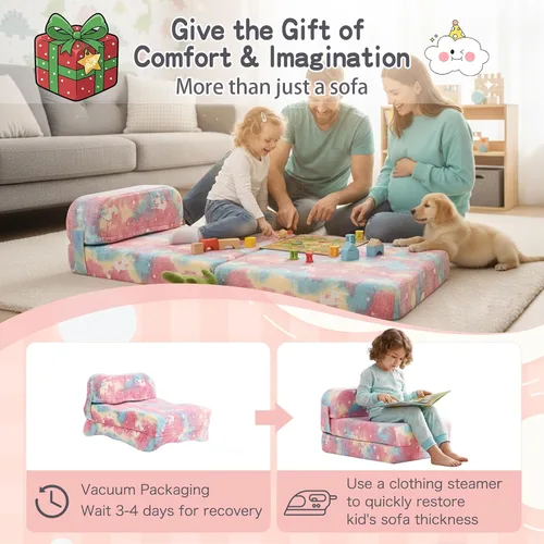 Miniatura 8 de Tiita Sofá cama plegable para niños, sofá cama plegable con funda extraíble, futón para niños, cama plegable para habitación de niños, sala