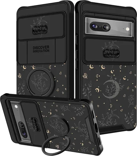 Miniatura 24 de Funermei Funda 2 en 1 para Google Pixel 7 Pro para mujeres, funda de teléfono de girasol lindo para niñas, diseño de flores florales femeninas