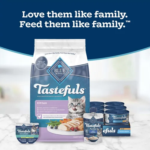 Miniatura 9 de Blue Buffalo Tastefuls Alimento para Gatitos con DHA Comida Seca para Gatos Hecho en los Estados Unidos con Ingredientes Naturales, Receta de Pollo